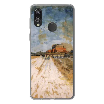 Produktbild von MuchoWow® Handyhülle Schutzhülle Hülle für Huawei P20 Lite (2020) Straße entlang der Stadtmauern von Paris - Vincent van Gogh Silikon Softcase Handy Hülle - Kartenhalter