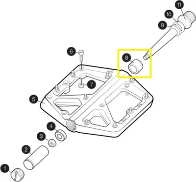 Obrázek produktu pro Pouzdro ložiska pedálu Crankbrothers, Igus
