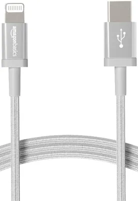 Produktbild von A. Basics USB-C-auf-Lightning-Kabel, geflochtenes Nylon, MFi-es