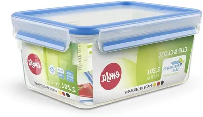Produktbild von Lebensmittelbehälter – Behälter zur Aufbewahrung von Lebensmitteln – Luftdichte Verschlussdichtung – 22 Liter – Transparent, Blau
