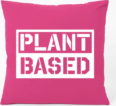 Produktbild von Huuraa Kissen Plant Based Modern 40x40cm mit Füllung Fuchsia Baumwolle Dekokissen Geschenkidee