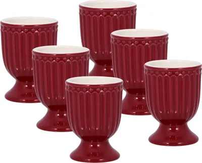 Produktbild von Greengate Alice Eierbecher claret red 6,5 cm Set6
