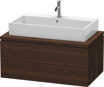 Produktbild von Konsolenunterschrank L-CUBE 400x920x547mm nussbaum gebürstet nussbaum gebürstet