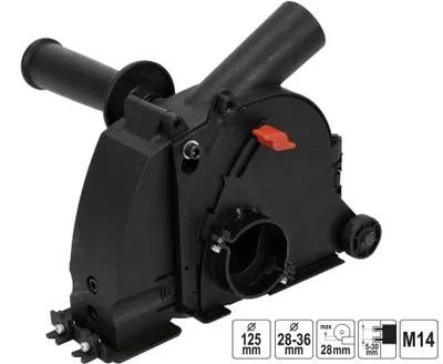 Image de YATO Couvercle d'aspiration pour meuleuse d'angle 125mm, pour rainurage et fraisage
