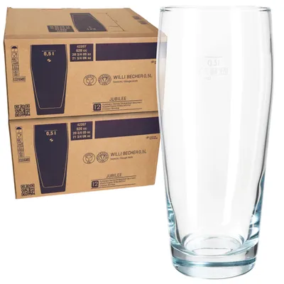 Obrázek produktu pro Sada 24 sklenic Willi 0,5 l, kalibrované, sklenice na pivo, sklenice na pití, koktejly, nápoje