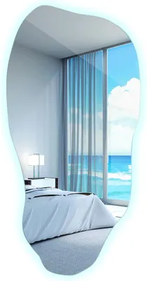 Produktbild von Großer LED Wandspiegel 100x50 cm – Beleuchteter Design Spiegel – Kaltweiß 6000K – Modernes Wohnen
