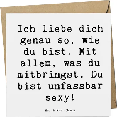 Produktbild von Mr. & Mrs. Panda Grußkarte Spruch Sinnlichkeit lieben - Weiß - Geschenk, anlasskarte, Anerkennung, Gefühle, doppelkarte, sexy, faltkarte, Stimmung, Klappkarte, Zitat