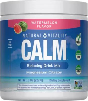 Obrázok produktu pre Natural Vitality Calm Magnesium Relaxing Drink Mix, magnézium, arbuz, 226 g