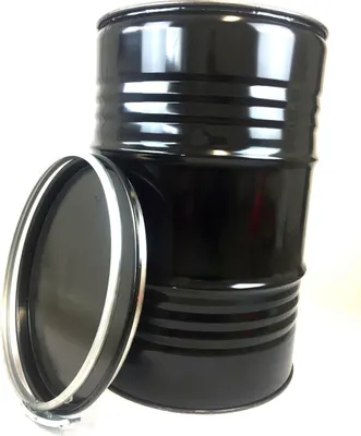 Produktbild von Metallfass 210 Liter Blechfass Fass Ölfass Tonne mit Deckel Schwarz