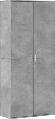 Produktbild von vidaXL Highboard Betongrau 80x35x180 cm Holzwerkstoff