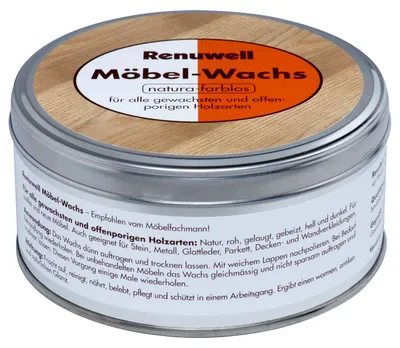 Produktbild von Renuwell Möbel-Wachs für alle gewachsten und offenporigen Holzarten
