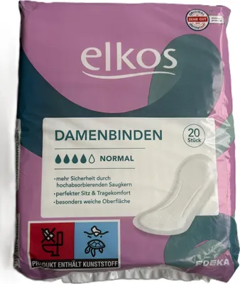 Produktbild von EDEKA elkos Damenbinden normal 20St (1er Pack)