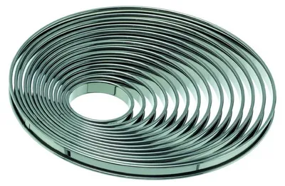 Produktbild von Tortenring rund, mit Borde 100 mm Edelstahl