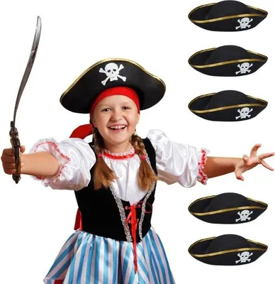 Zdjęcie produktu dla Kapelusz piracki dla dzieci, 6 szt.