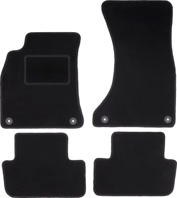 Produktbild von Schwarze Veloursmatten für: Audi A4 B8 Limousine, Kombi, Avant, Allroad (2007-2015)