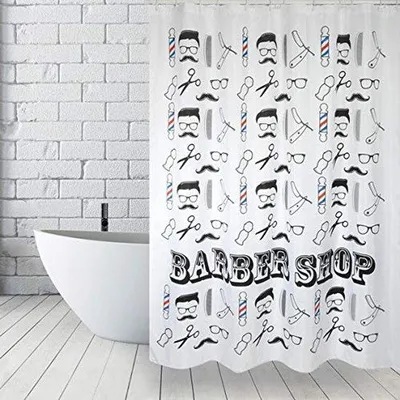 Produktbild von Famanu Duschvorhang Antischimmel - Antibakteriell, Waschbar, 100% Wasserdicht, Inkl. 12 Ringen - 180 x 200 cm