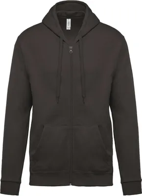 Produktbild von Kariban Herren Sweatjacke Kapuzenpullover Hoodie Sweatshirt Pullover, Größe:S, Farbe:Dark Grau
