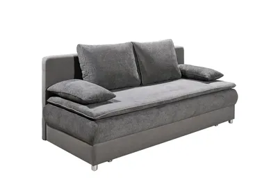 Produktbild von Couch "Svenja" Schlafcouch Bettsofa Schlafsofa Sofabett Funktionssofa ausziehbar grau 208cm