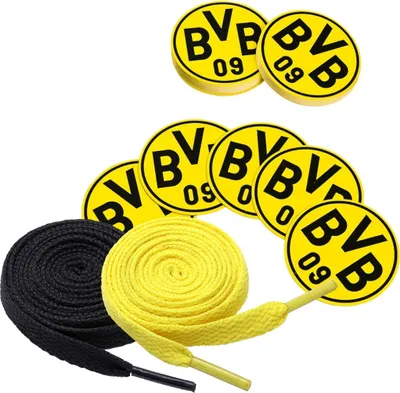 Produktbild von Borussia Dortmund BVB 50 Bierdeckel Untersetzer + 2 Paar Fan-Schnürsenkel 2# 5#