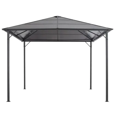 Image de vidaXL Pavillon de jardin avec toit aluminium 3×3 m anthracite