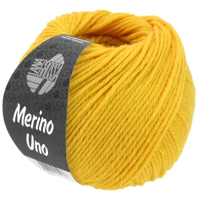 Produktbild von Lana Grossa MERINO UNO 50 g extrafeine Wolle mit Superwash-Ausrüstung 125 m Farbe 044 - Dottergelb