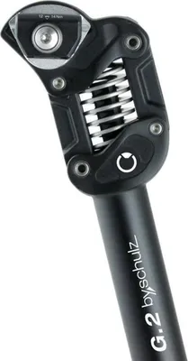 Produktbild von by.schulz 10737 G.2 Federsattelstütze Ø 34,9mm, 450mm, schwarz, medium 60-85kg, schwarz