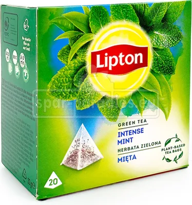 Obrázok produktu pre Lipton Green Tea Intense Mint, balenie po 20 ks