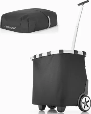 Immagine prodotto di reisenthel carrycruiser mit cover, Einkaufskorb mit Rollen, Deckel, Einkaufstrolley, black / schwarz, 40 L