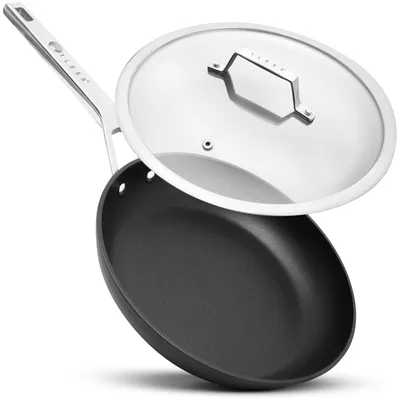 Produktbild von TLESS® Pfanne mit Deckel backofengeeignet Ø 28 cm | Bratpfanne & Universalpfanne für Induktion | sehr widerstandsfähig & spülmaschinenfest |