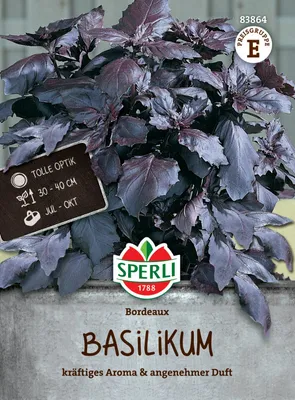 Produktbild von SPERLI Basilikumsamen Bordeaux Ocimum basilicum 150 Pflanzen