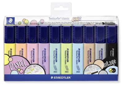 Produktbild von STAEDTLER Textsurfer classic 364 C Textmarker Etui mit 10 Farben, pastell & vintage