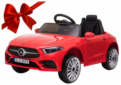 Produktbild von Ekspand | Kinderauto Mercedes CLS350 - Rot - Elektrofahrzeug mit Fernbedienung - EVA-Räder und Musik