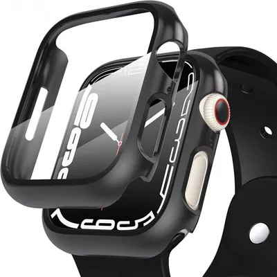 Image de Housse de protection noire Tech-Protect Defense360 Smartwatch Compatible avec Apple Watch 8 (45 mm)