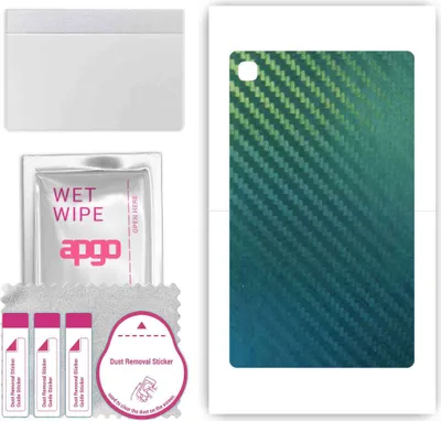 Produktbild von apgo Rückseite Schutzfolie, Skin, kompatibel mit Samsung Galaxy Tab A7 2022, Hinten Displayschutzfolie aus Vinylfolie, kratzfest, einfache Montage - Kohlenstoff-Chamäleon CAKA1