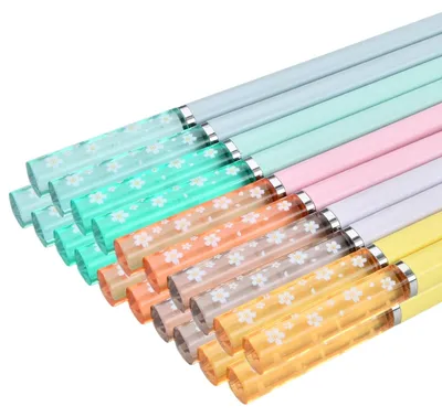 Essstäbchen-Set 10 Paar, Glasfaser, Antirutsch, spülmaschinenfest