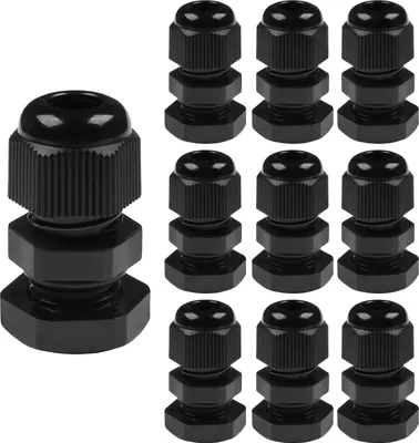 Obrázek produktu pro Polyamidové kabelové vývodky, metrické, černé 10 kusů