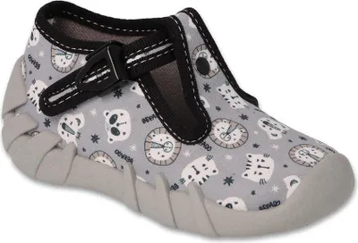 Obrázok produktu pre Chlapčenské papuče Befado 110N488 Grey with animals