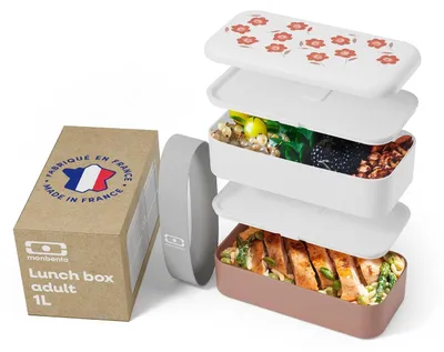 Immagine prodotto di monbento Contenitore per il pranzo, rosa "Poppy", ermetico, senza BPA