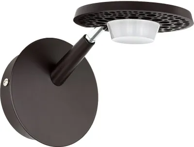 Obrázek produktu pro LED nástěnné svítidlo KRESYDA hnědo-bílé 3,6 W, teplá bílá 350 lm, kov, rozměry: 12 x 10,3 x 10,3 cm, IP20, Italux