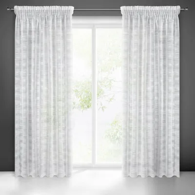 Obrázok produktu pre Záclona ASTERA biela 140x270 cm volánová páska tunelová šnúrka