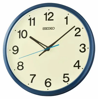 Produktbild von Seiko Wanduhr blau-weiß, 30 cm, Quarz, moderne Wanduhren, Wohnaccessoires