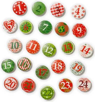 Produktbild von Adventskalender Zahlen 24 Stk 3cm Holz