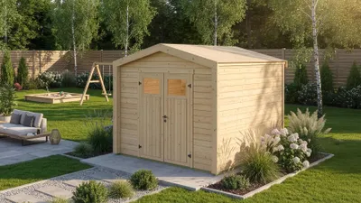 Produktbild von Gartenhaus Killarney, 300x300cm, Naturbelassen, 28mm