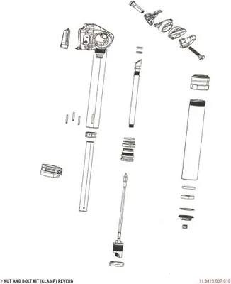 Image de Rockshox Clamp Nut+Bolt Kit-Reverb 116815007010