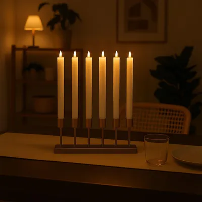 Obrázek produktu pro LED kuželové svíčky s časovačem a dálkovým ovládáním, sada 6 ks