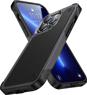 Produktbild von Für iPhone 12 Pro Max Hülle Militärqualität Stoßfest Hybrid 2 in 1 Hart PC Weich TPU Handyhülle Grau Schwarz