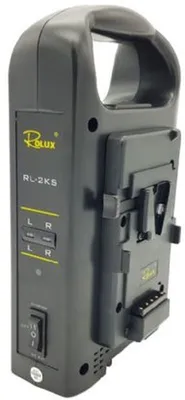 Produktbild von Rolux RL-2KS Doppelladegerät für V-Mount-Akkus