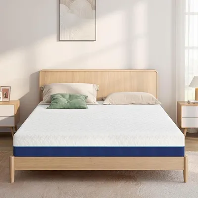 Imagen del producto de Colchón de 140x200 cm, altura 16 cm, colchón de espuma viscoelástica con gel y espuma fría