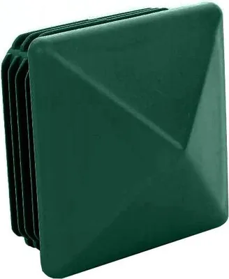 Produktbild von LogistSystem Zierstopfen 80x80 mm für Vierkantrohre - Quadratstopfen Grün - Endkappen aus PE Kunststoff - Zaunstopfen Spitzstopfen Pyramide Kappen - Rohrstopfen zur Rohrabdeckung von Stahlrohr