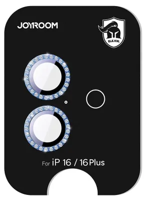 Produktbild von Joyroom Premium Kamera Schutzglas für iPhone 16/16 Plus, Blau - Modell JR-MSJ0275, Hervorragender Schutz und Eleganz, Perfekte Passform für Apple Nutzer.